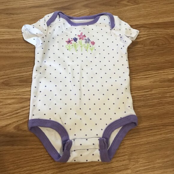 Baby Girl Short Sleeve One Piece Lot Of 7 Size 3-6M Mixed Patterns - Picture 6 of 16